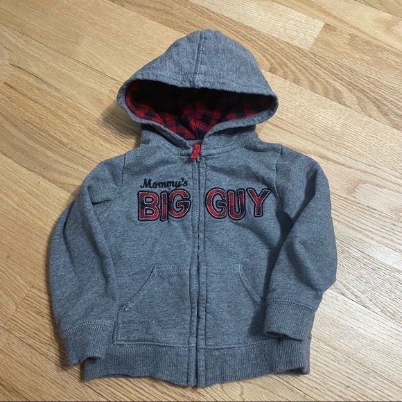 18 mos Sweatshirt Bundle Monster Mommy’s Big Guy Football Full Zip Hooded - Picture 7 of 8